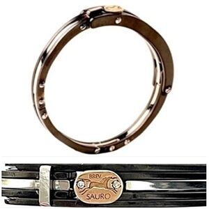SAURO AUTHENTIC! DIAMONDS, Stainless Steel (NOT RUBBER) & Gold Bracelet